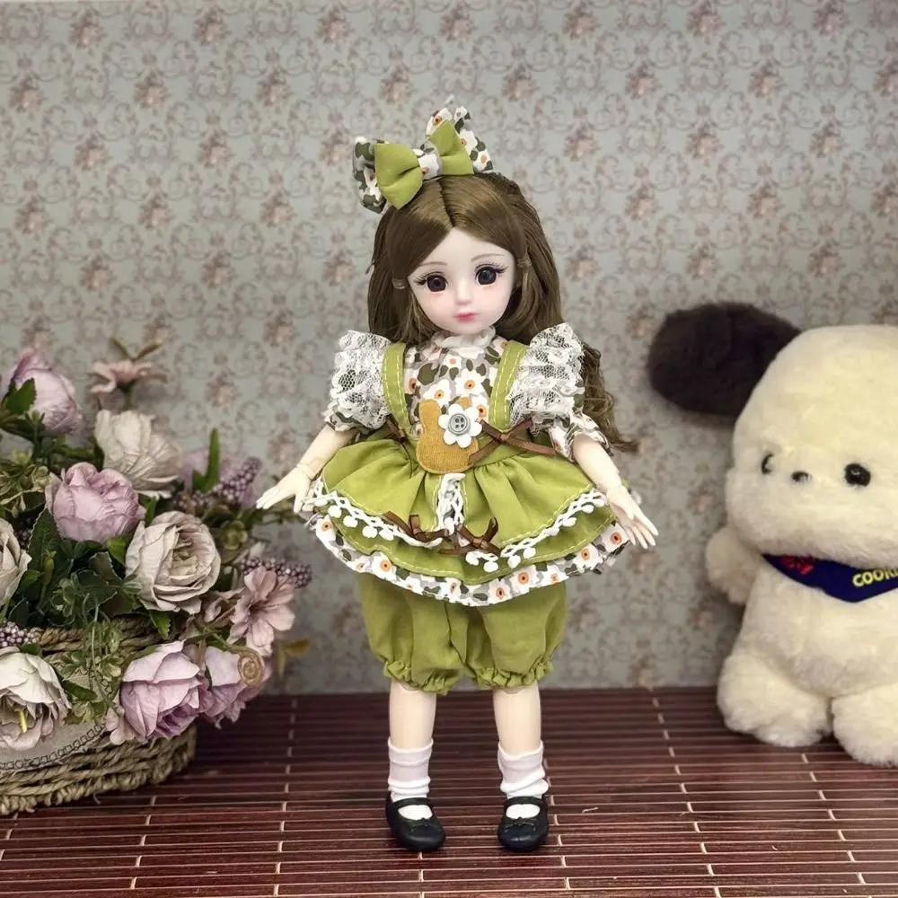 Hinged Doll With Clothes 30cm BJD Doll Dress Up 3D Eyes Removable Joints Doll Cute Removable Joints 1/6 Bjd Dolls
