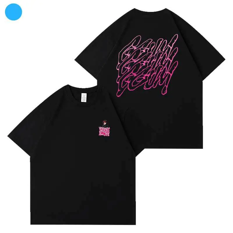 KPOP YEONJUN Album GGUM Fashion Letter Printed Casual T-shirt Loose Round Neck Cotton Short Sleeve Top Base Shirt Fans Gift