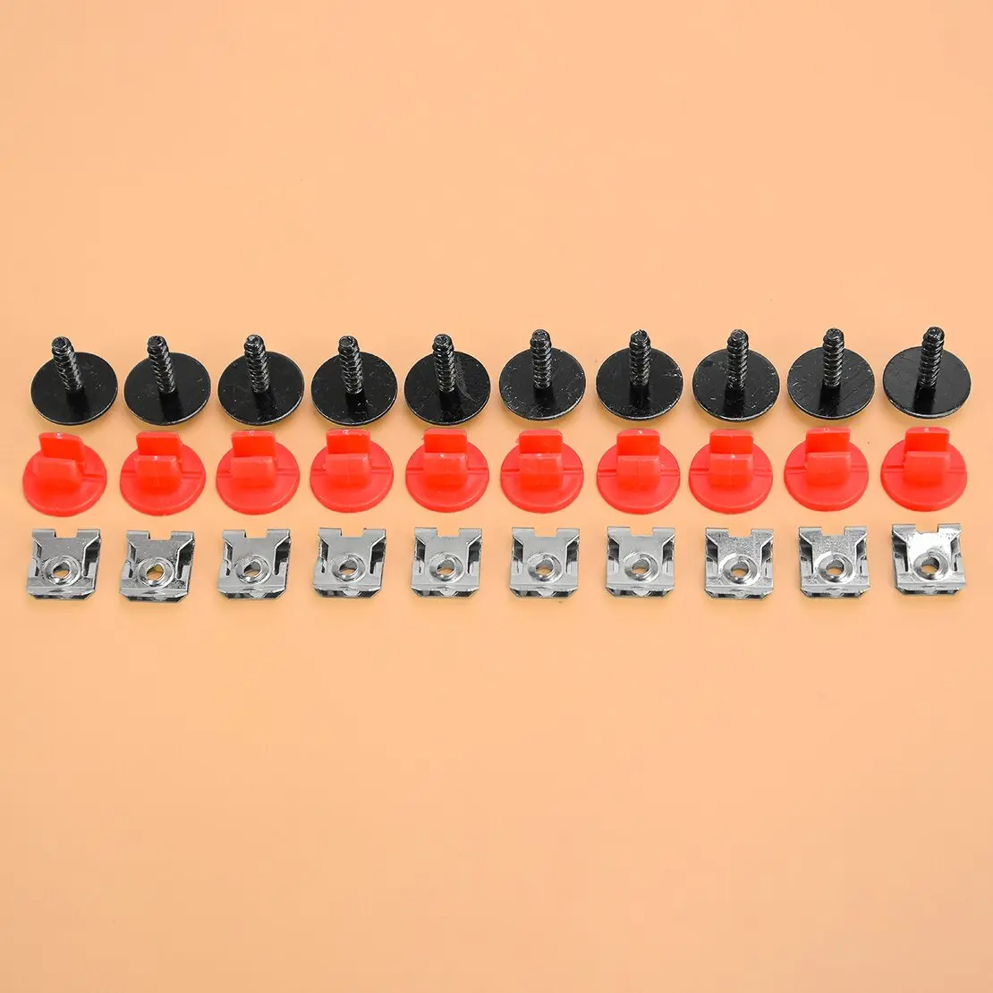 10Kits Under Engine Fender Liner Shield Deflector Screws Bolt Clip Clamp Gasket W702413-S450B Fit for Ford Focus Escape
