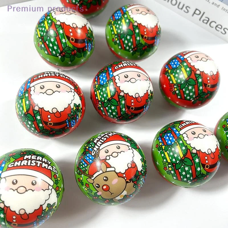 Juego de juguetes blandos antiestrés, árbol de Navidad y Papá Noel, pelota hinchable exprimible, decoración navideña, recuerdos de fiesta, juguetes para aliviar el estrés, 12 Uds.