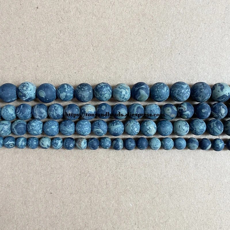 Natural Stone Matte New Kambaba Jasper Round Loose Beads 15