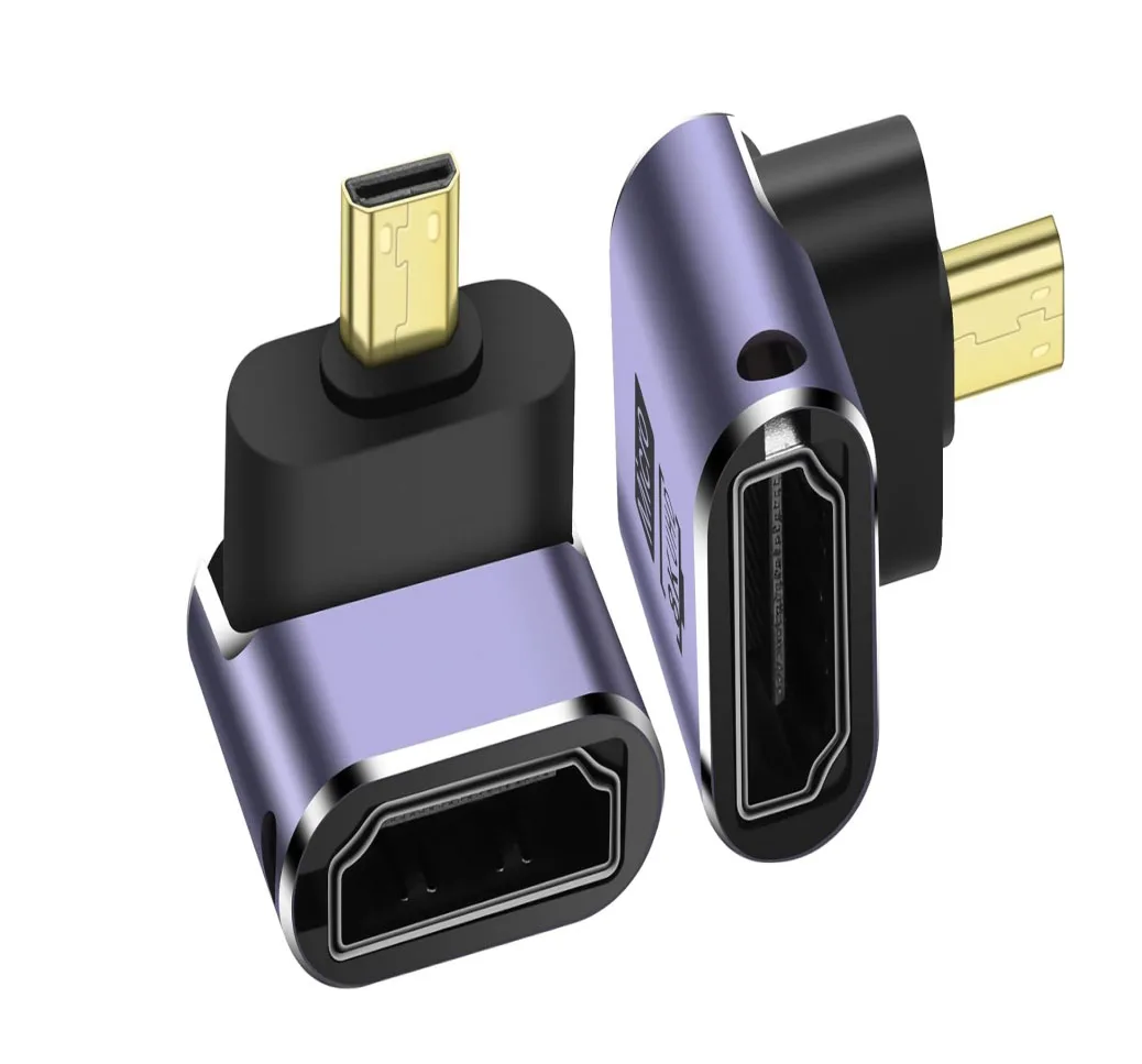 

Micro HDMI-compatible toHDMI-compatible 2.1 Cable Adapter Converter 48Gpbs 8K60HZ 4K120HZ for HDTV Projector PS4 PS5 Laptop PC