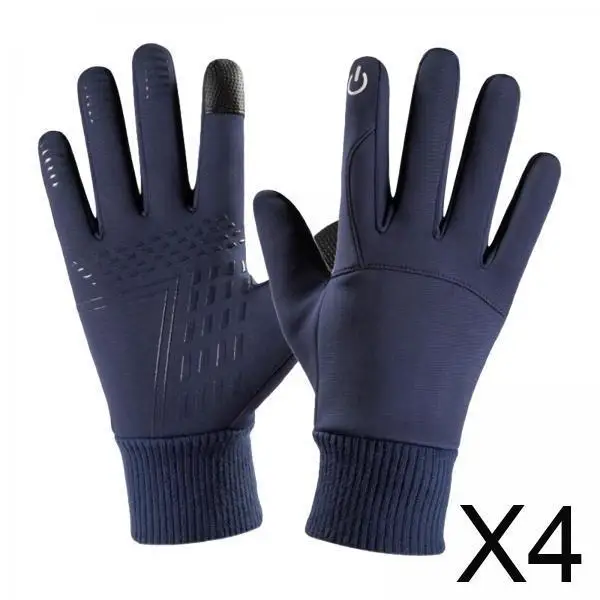 

4x Winter Ski Gloves Skiing Glove, Waterproof Touchscreen Mittens Warm Mittens Snow Gloves for Skating Snow Cycling Driving
