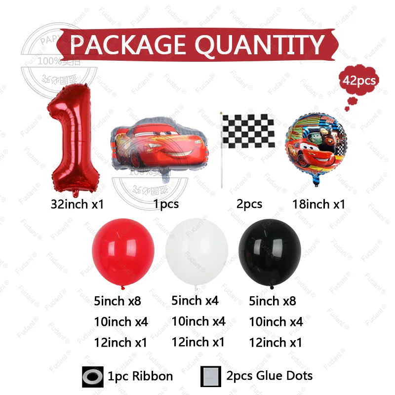 42 قطعة/مجموعة بالونات رقائق مستوحاة من سرعة المتسابق-مجموعة تزيين الحفلات لعشاق سيارات السباق بالون رقمي من فيلم الألومنيوم 1-9