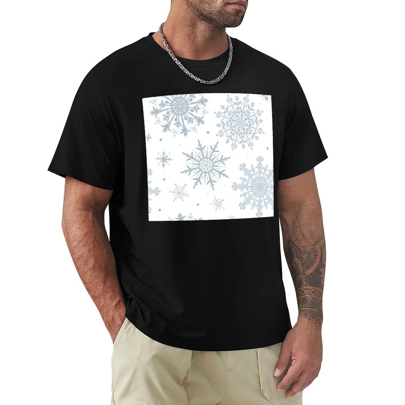 

Winter Wonderland - Snowflake Pattern T-Shirt sports fans summer tops new edition mens clothing