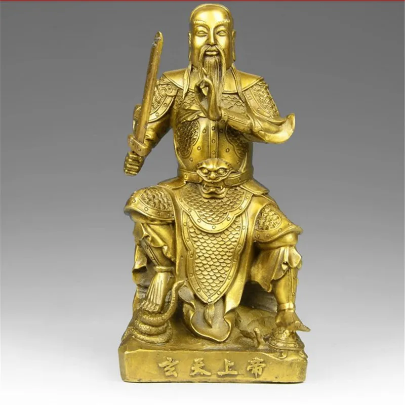 

Brass Emperor Xuantian Ancestor Brass Statue Zhenwu Tati Xuanwu Statue Decoration