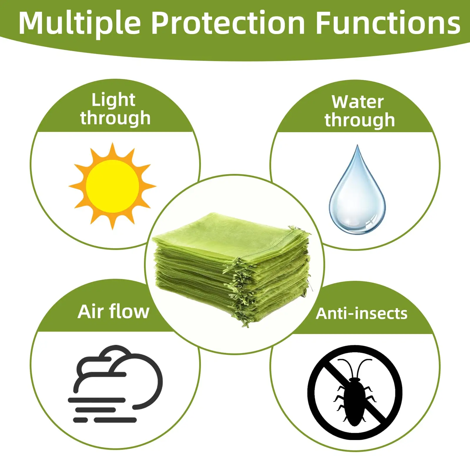 Effective Anti-Bird Netting Fruit Protection Bags Plant Grow Cover Strawberry Grape Vegetable Pest Control Garden Tool Outdoor view 5