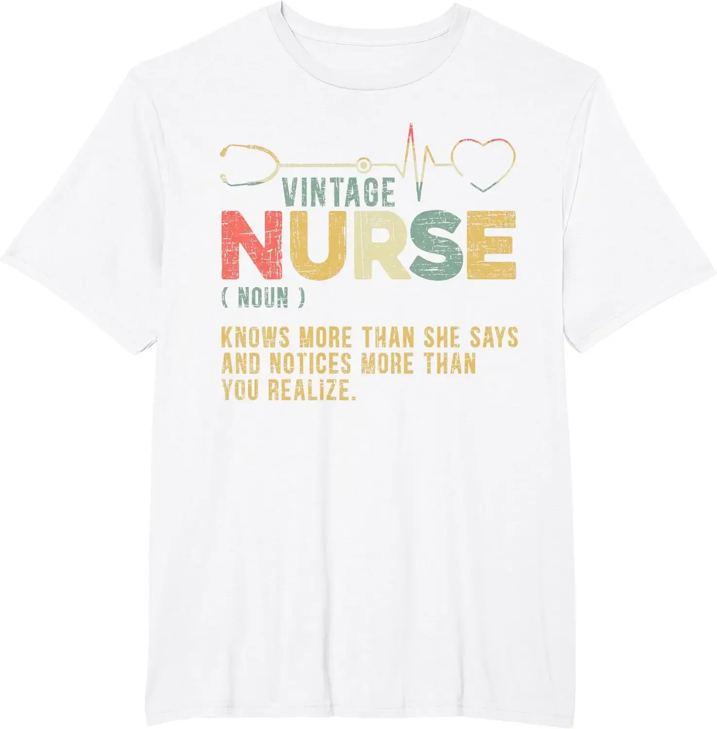 Unisex Style Shirts for Women Men Clothing Streetwear Vintage Nurse Definition Hospital Medical Registered Nursing T-Shirt