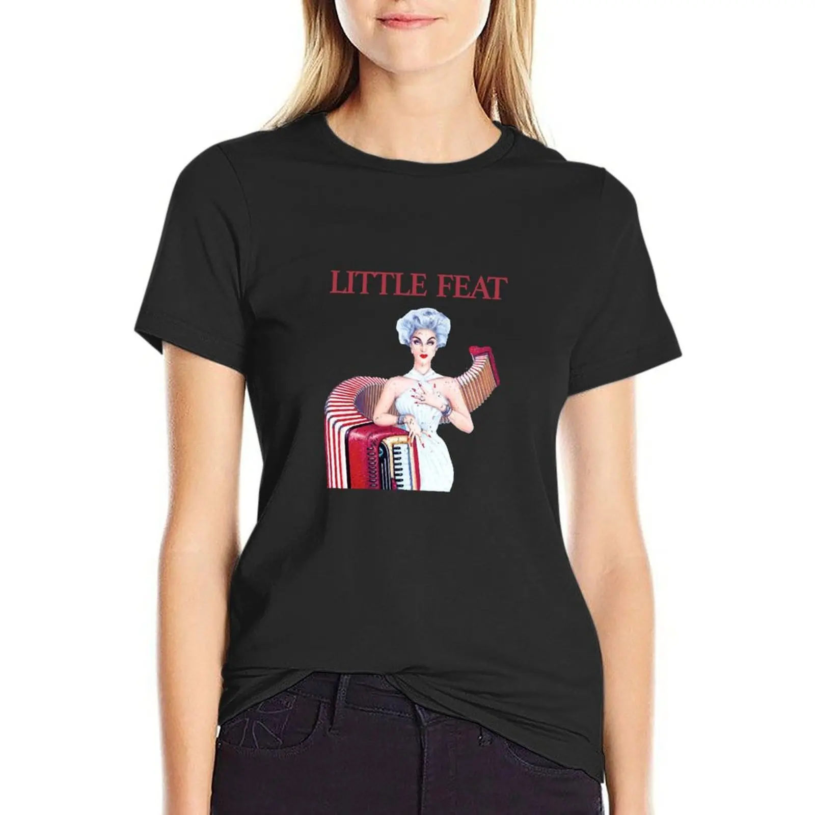 

Little feat dixie chicken album cover T-shirt summer top kawaii clothes cropped t shirts for Women