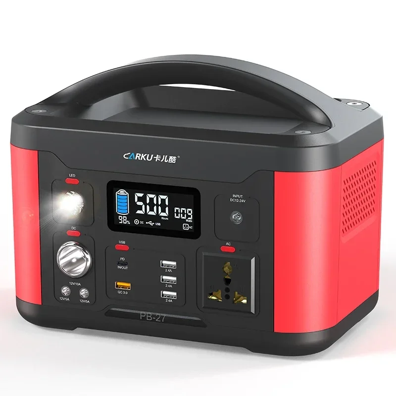 Portable Power Station 600W AC 110/220V Li-ion Battery Bank Emergency Backup Camping Fishing Solar Generator