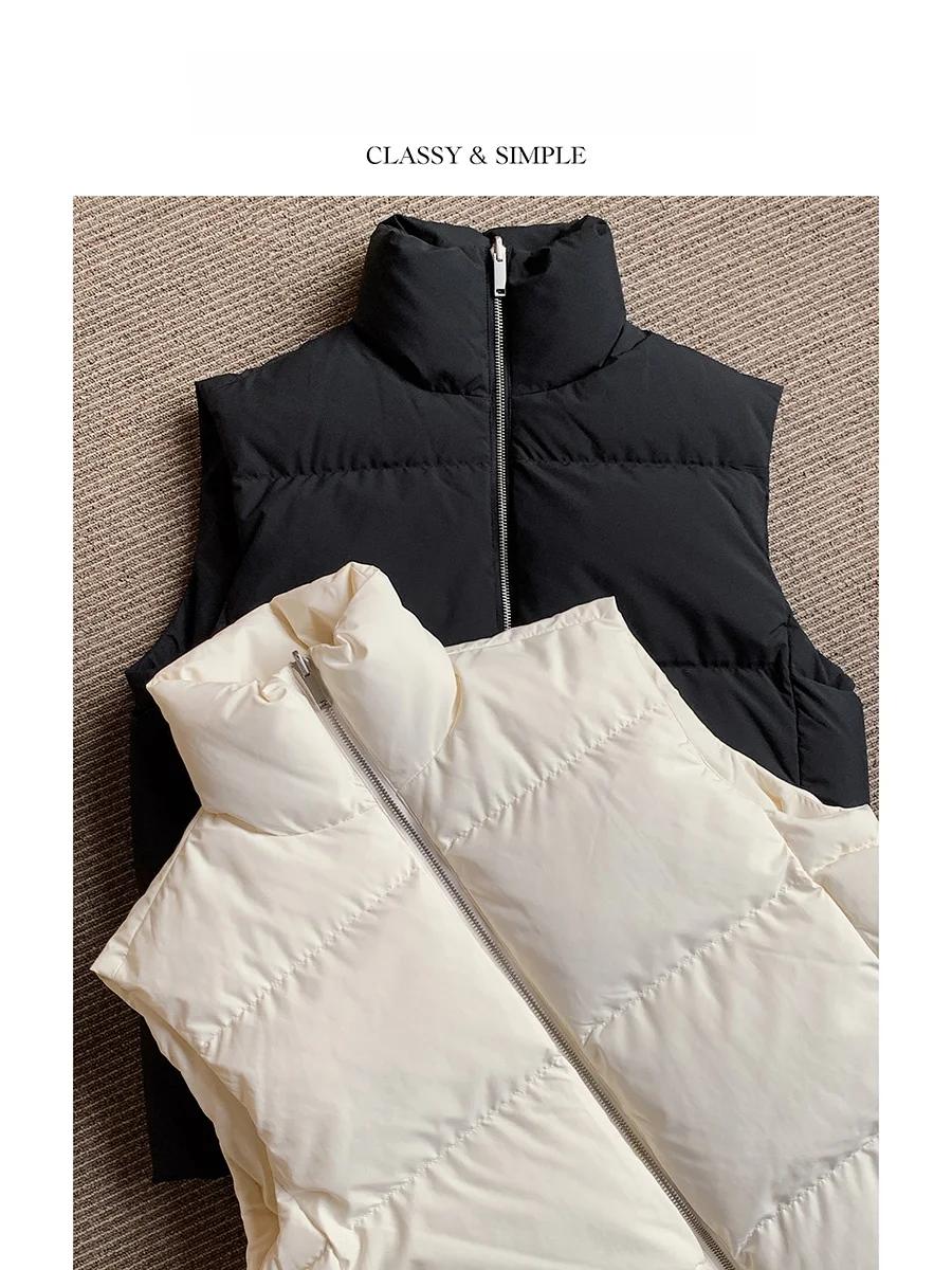 

Duetto High Frequency Faionable Bread ape Du down Vest Tee-Dimensional Silhouette Commute Sle Thiened Long Sve