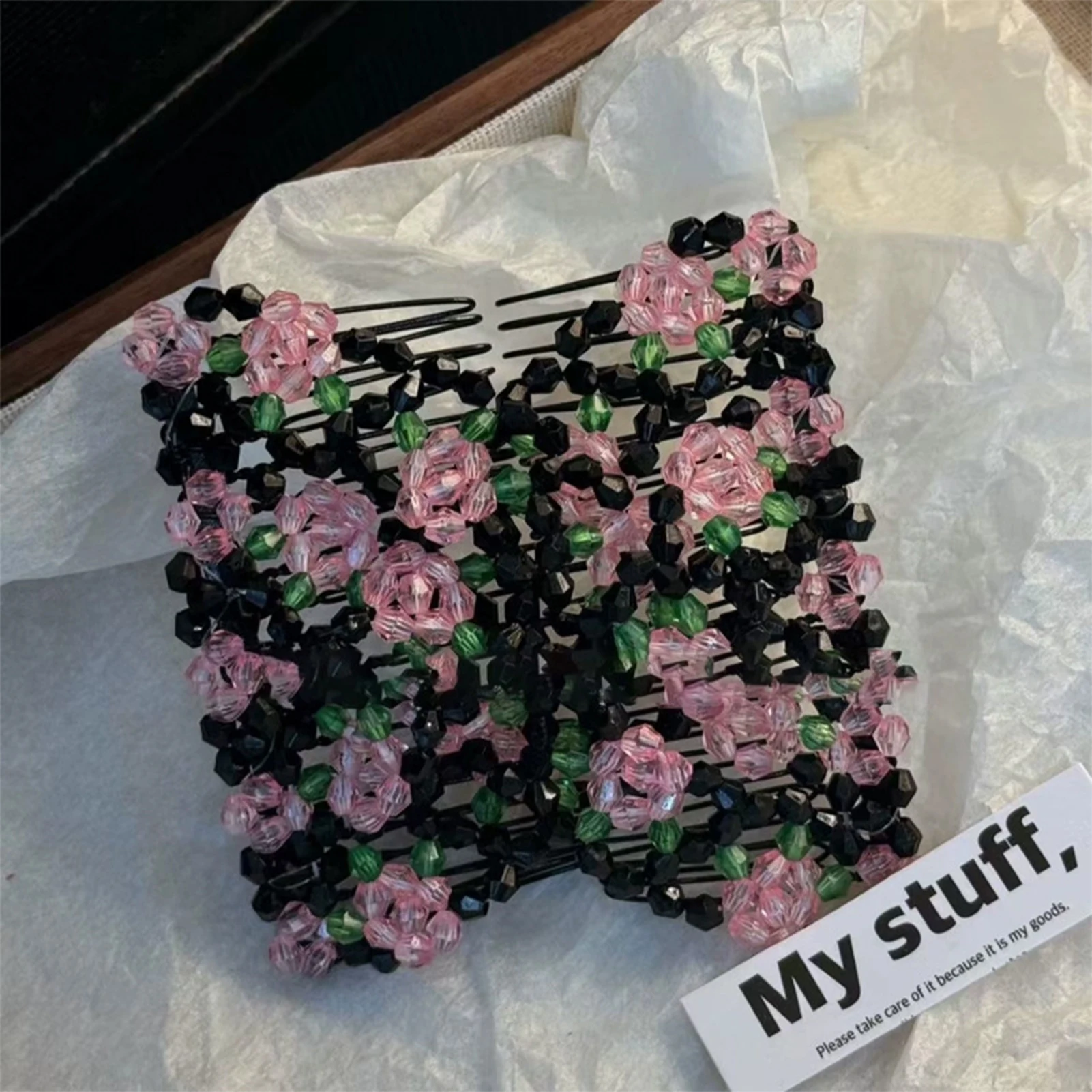 Bow Magic Hair Combs Woven Flower Hair Pins and Clips for Women Metal Stick Bun Makers Ponytail Holders Fashion Hair Accessories