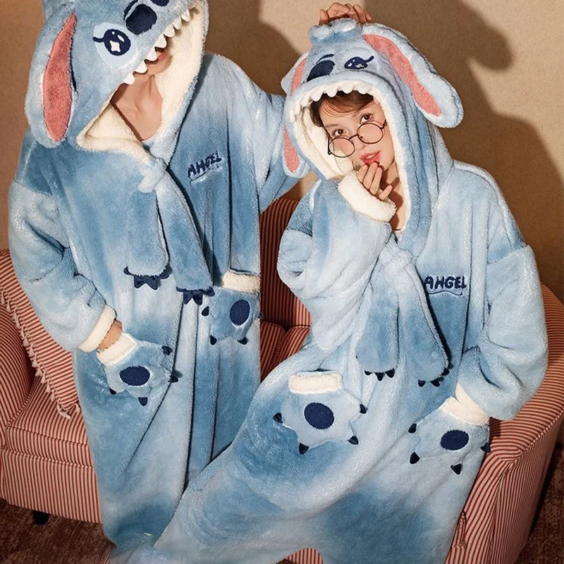 ديزني ليلو وستيتش كارتون خريف شتاء سميكة المرجان الصوف نيسيي الوحش زي مضحك المتسكعون زي حفلة هدية الكريسماس