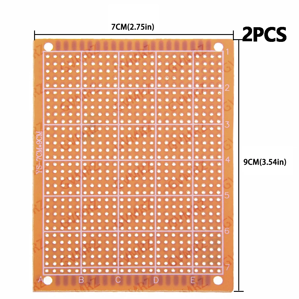 Phenolic PCB Prototype Board Universal Through Hole Perfboard for DIY Electronic Projects 9x15CM/7x9CM/5x7CM view 5