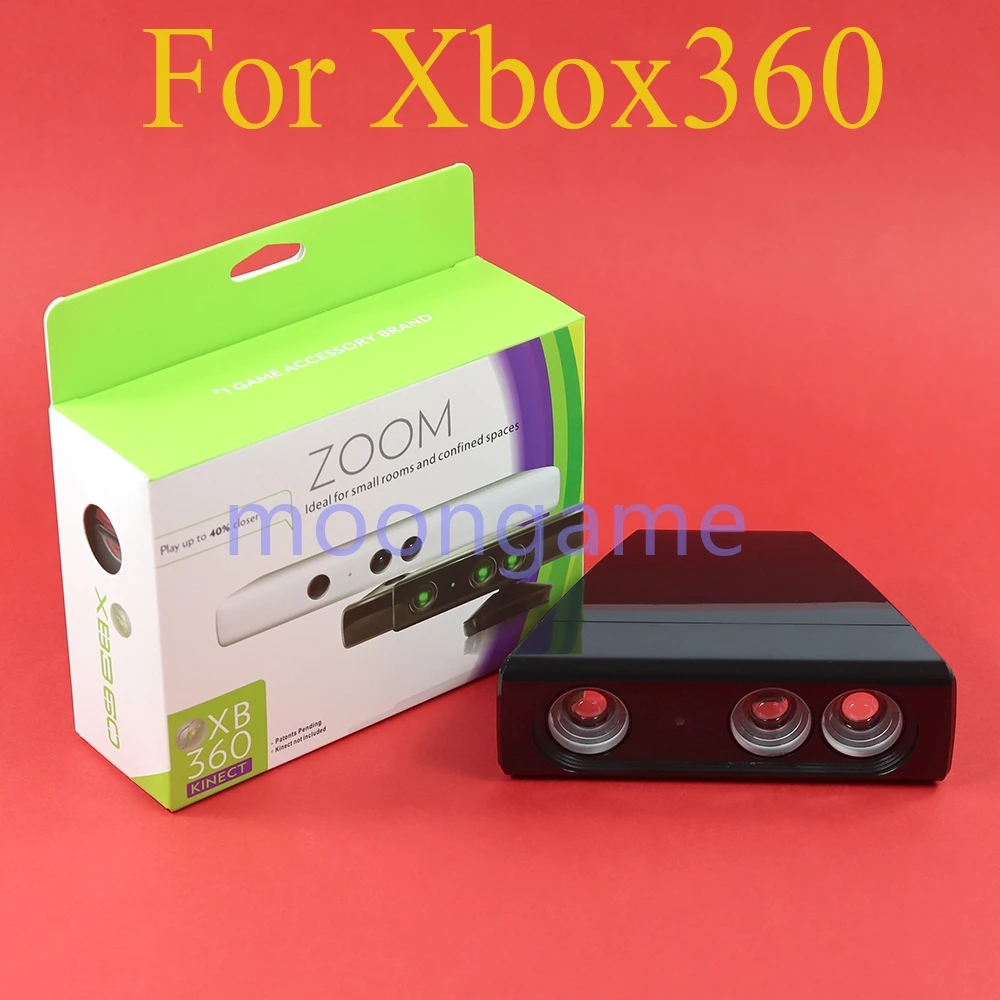

8pcs For Xbox360 New Black Zoom Play Range Reduction Lens Wide Angl Universal Adapter Super Zoom For Xbox 360 Kinect Sensor