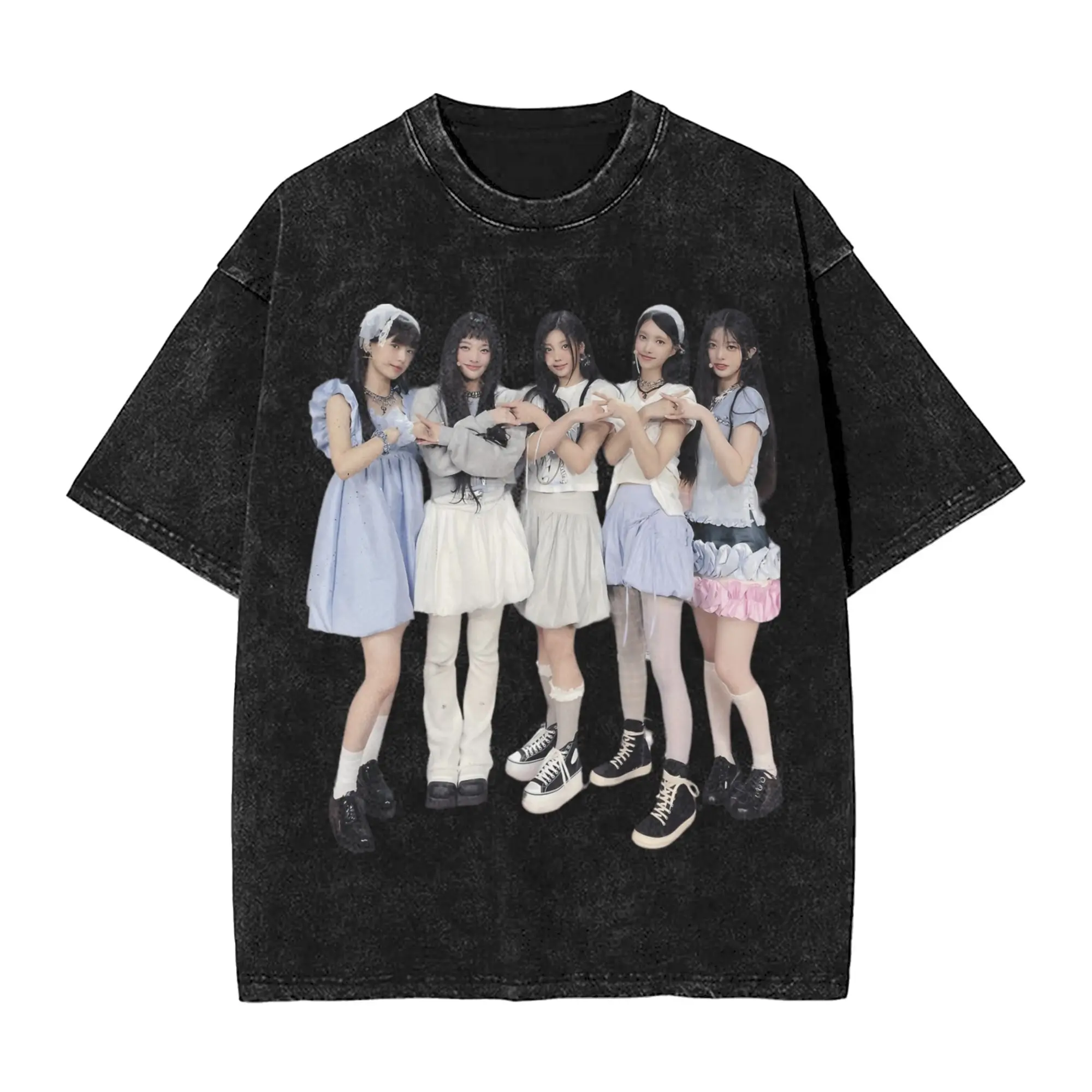 ILLIT South Korea Girls' Group T-Shirt Men  Vintage Cotton Tee Shirt O Neck Short Sleeve T Shirts Original Clothing