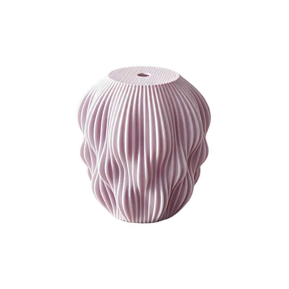Exquisite 3D Printed Lampshade Layered Wave Texture Design Semi-transparent Desk Lamp Lampshade Decorative Soft Light