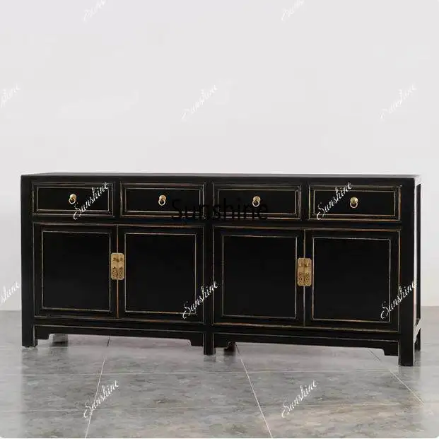 

Simple living room entrance decorative cabinet dining side partition cabinet old retro