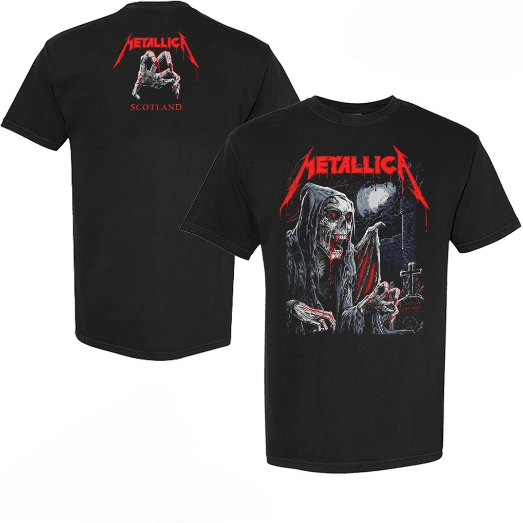 Metallica M72 Glasgow, Scotland World Tour 2023-2026 T-Shirt view 6