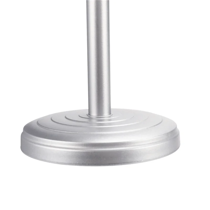 

【Hot Cake】3X Desktop Microphone Prop Model With Adjustable Height, Classic Retro Style Microphone Stand Fake Mic Prop,Silver