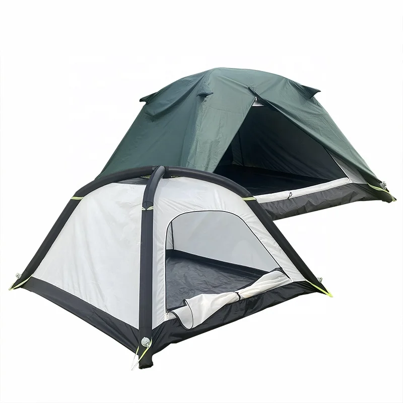 New outdoor portable camping free construction travel air inflatable tent can be customized color logo small package