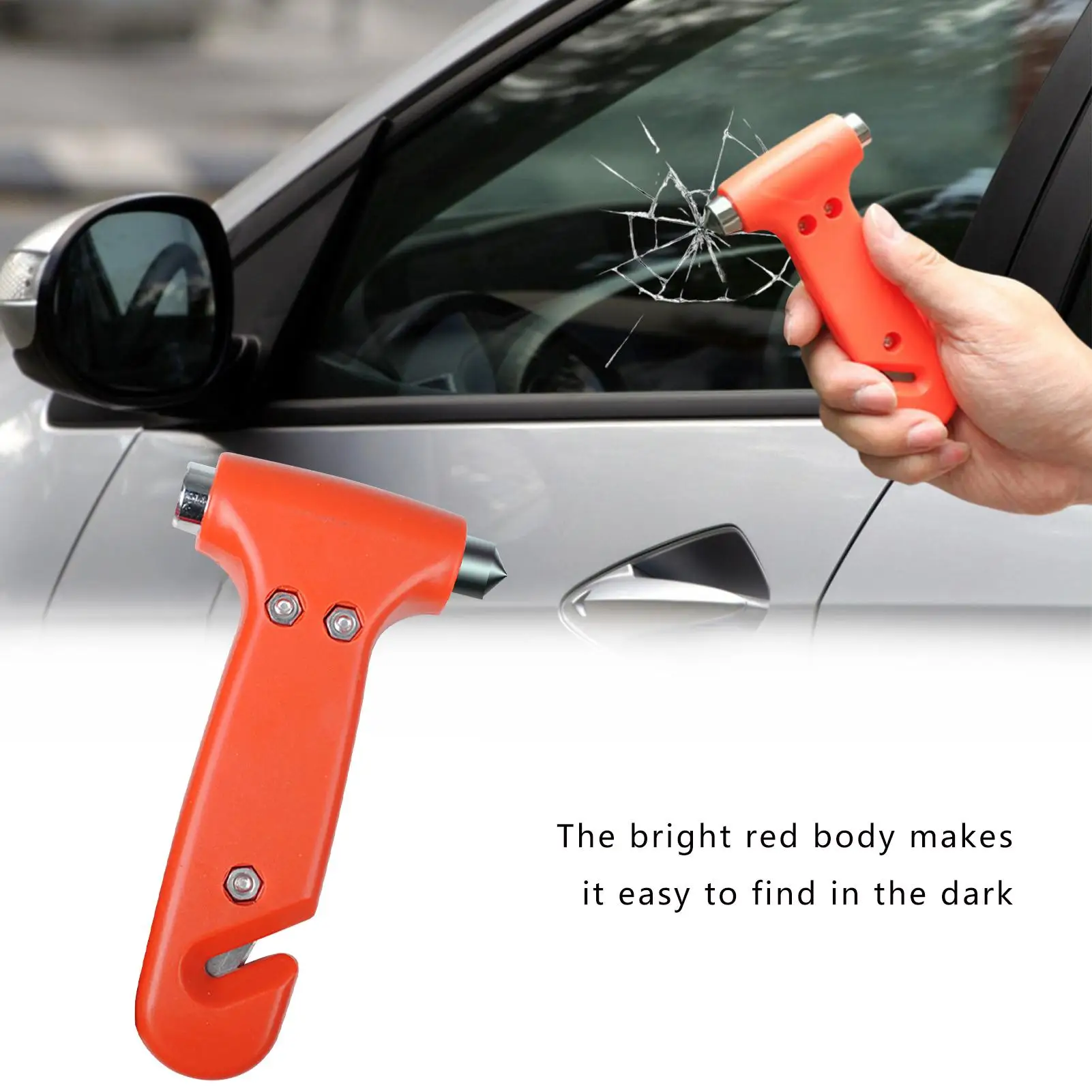 Car Safety Hammer Multifunctional Emergency Escape Tool Solid Glass Window Breaker For Automotive Sedan SUV RV Truck