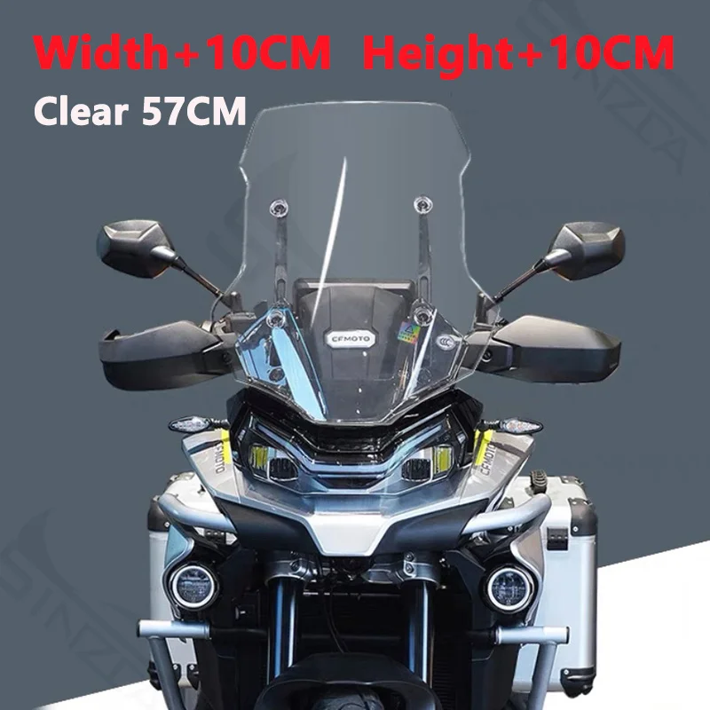 Scherm 52 CM/57 CM Hoge Kwaliteit Voor CFMOTO 800 MT 800MT MT800 Motorfiets Voorruit Windgeleiders Voorruit grijs