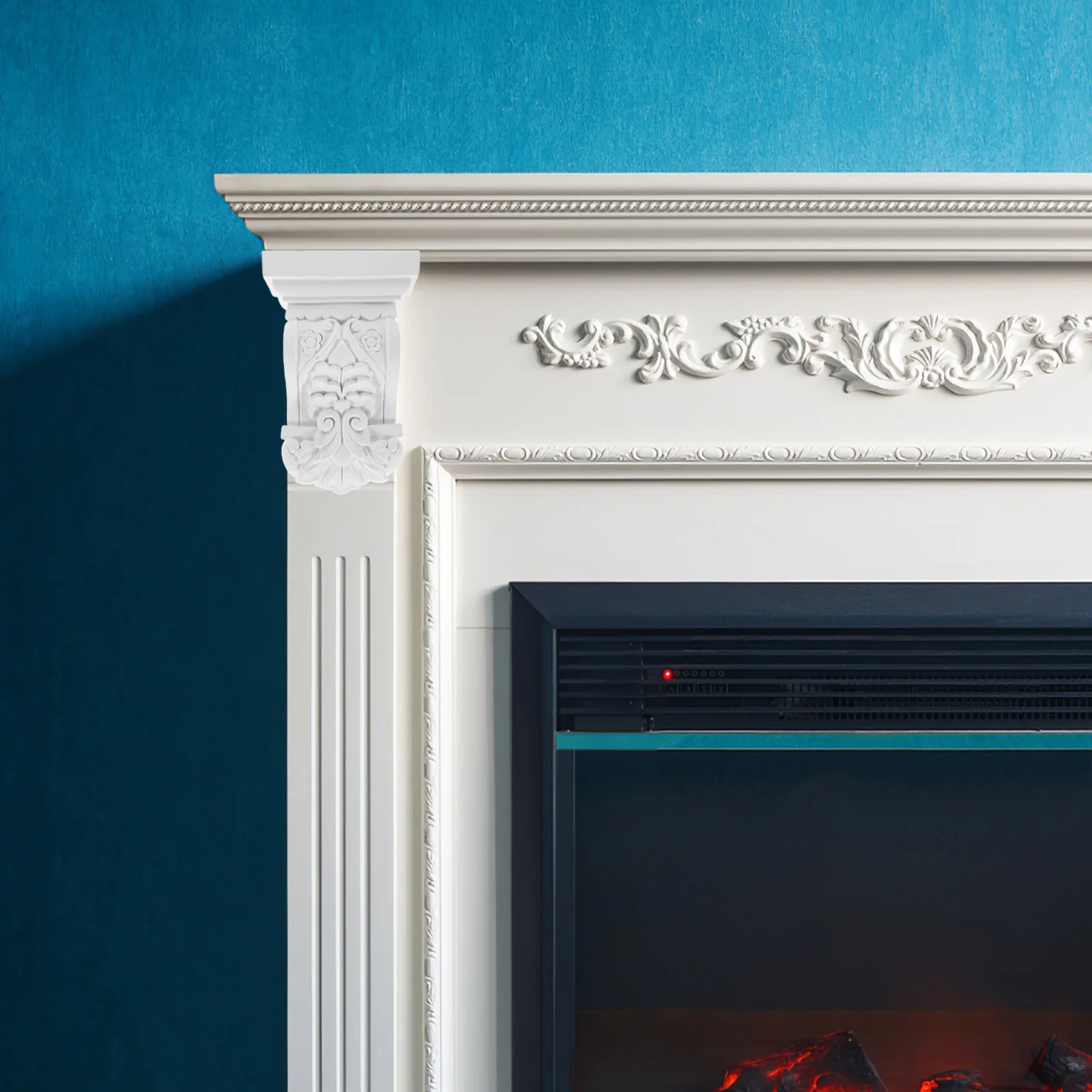 

White European Style Resin Corbel Imitation Plaster Statue Decorative Roman Column Fireplace Wall Shelf Corner Bracket Home