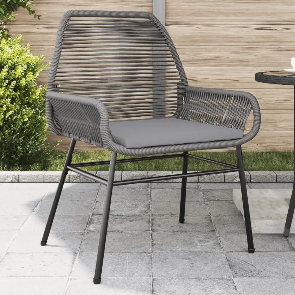 

Stylish Grey PE Rattan Medium Durable Garden Chair for Outdoor Patio Relaxation