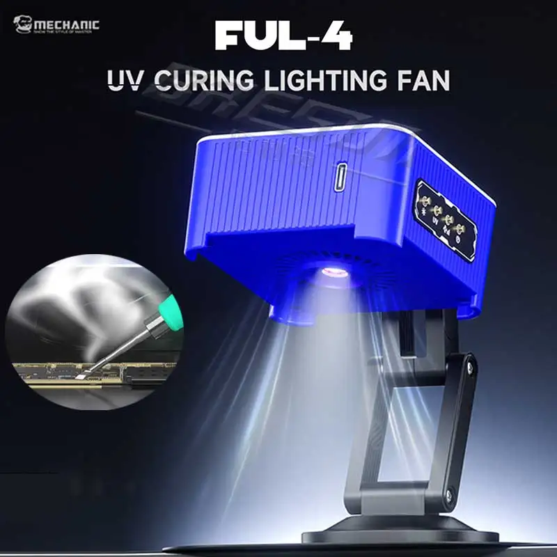 ميكانيكي FUL-4 تبريد الدخان العادم علاج مروحة الأشعة فوق البنفسجية علاج الإضاءة 4 في 1 لانهائي تبريد علاج مروحة لإصلاح الهاتف المحمول ل #1