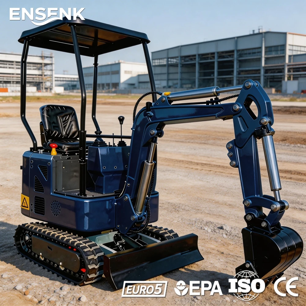 

08Ton Mini Excavator Digger Construction Machinery For Giardino Escavadeira With Yanmar Engine & Trencher Attachments