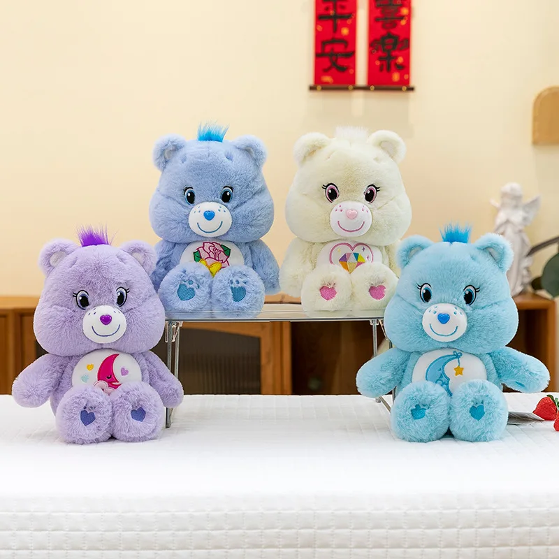 

Новая натуральная плюшевая игрушка Carebears Love Bear, Радужный медведь, кукла, подарок на день рождения для друзей, украшение комнаты, милая кукла