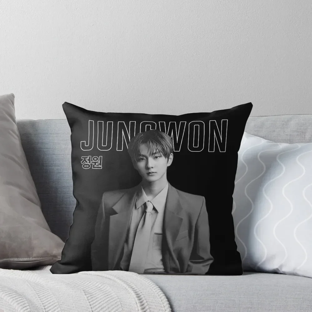 Jungwon - Black Edition Throw Pillow home decor items Cushions For Sofa pillow