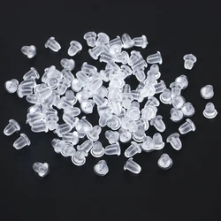 200Pcs Soft Silicone Rubber Earrings Back Stoppers for Stud DIY Parts Findings Making Accessories Round Ear Plugs Blocked Caps