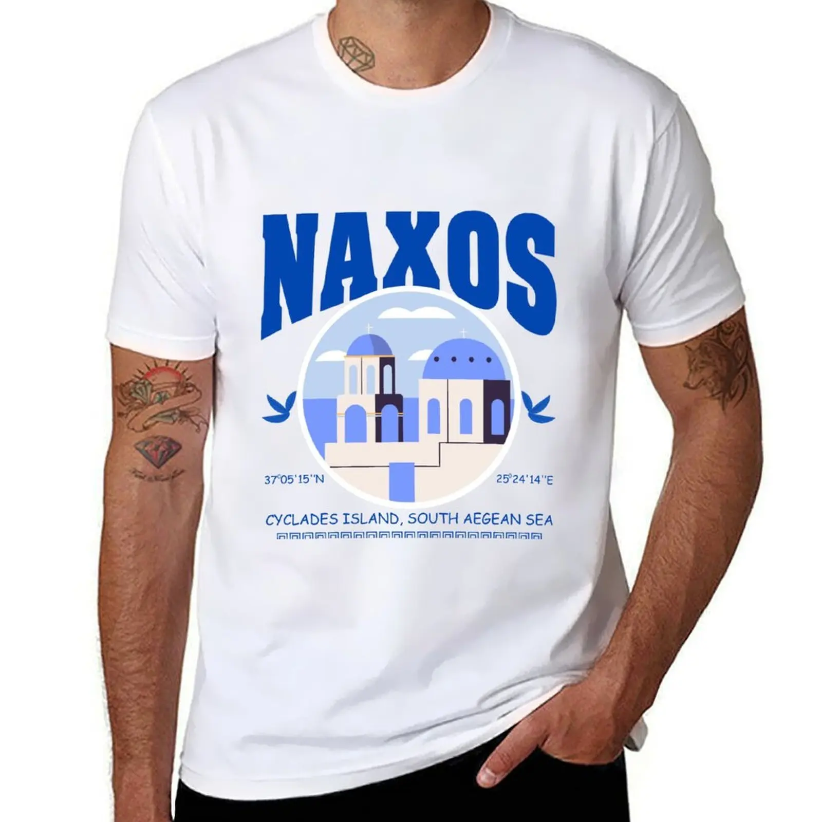 

Naxos Cyclades island T-Shirt man t shirt cotton high quality t shirts designer T-Shirt