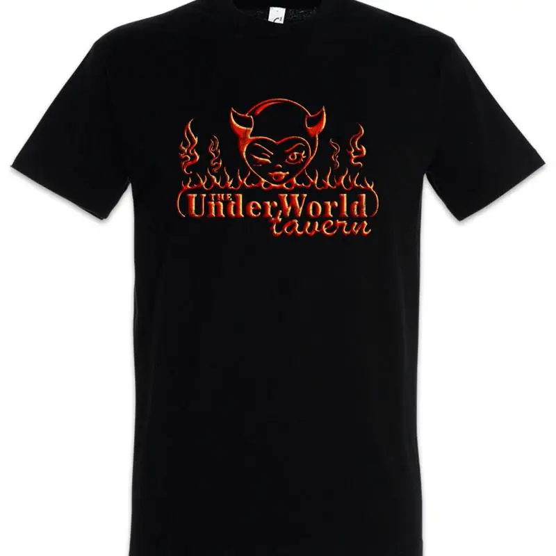 Underworld Tavern Logo Symbol Sign Game Games Gaming Bar Diner Devil T Shirt