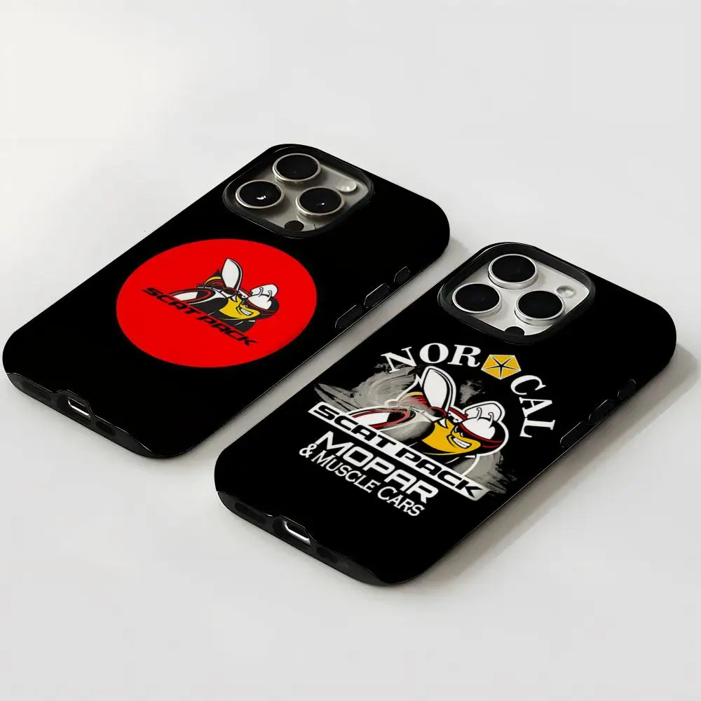 

Luxury Sport Car Scat Pack Flames Phone Case New For IPhone 16 15 14 13 12 11 Pro Max X XR XSMax 7 8 Plus Glossy Film Hard PC Co