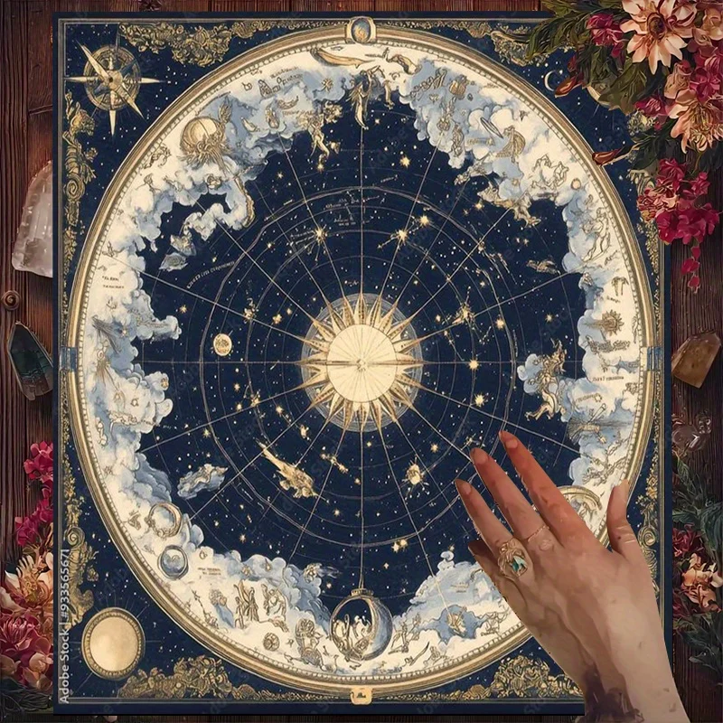 VIKAMA Cosmic Star Chart Tarot Wallpaper, Suitable For Tarot Divination And Prediction, Meditation, And Home Decor.