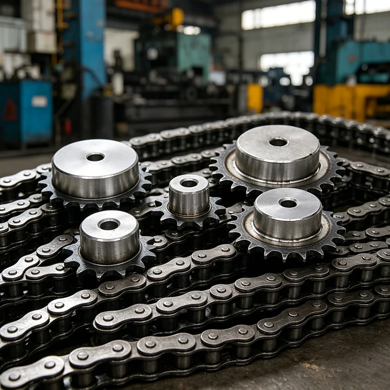05B Bossed Sprocket 2.5 Pitch Chain Sprocket Teeth 9-28T Boss OD 13-40mm 45# Steel Induction Hardened Teeth Pitch 8mm