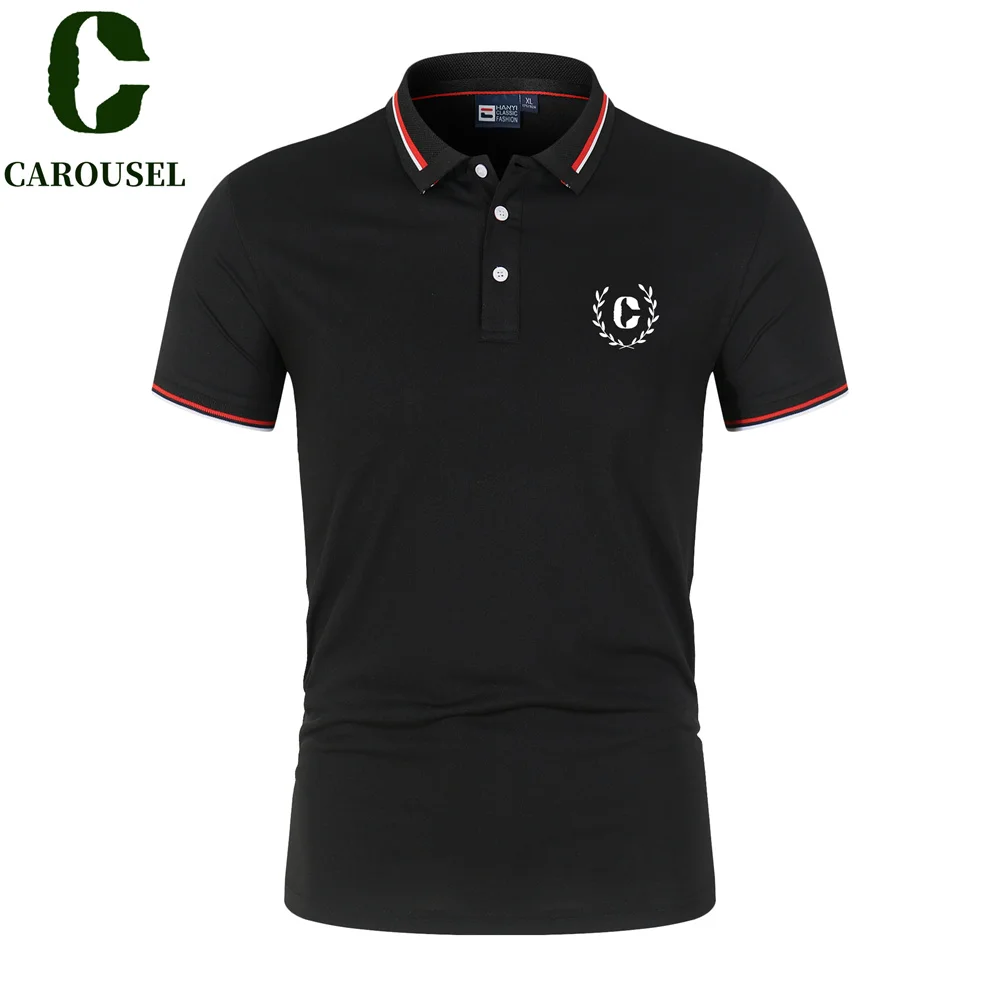 

CAROUSEL Golf Polo Shir Summer New Men's and Women's Polo Collar Casual Business Short Sleeved Fashion Outdoor Sports Golf Top