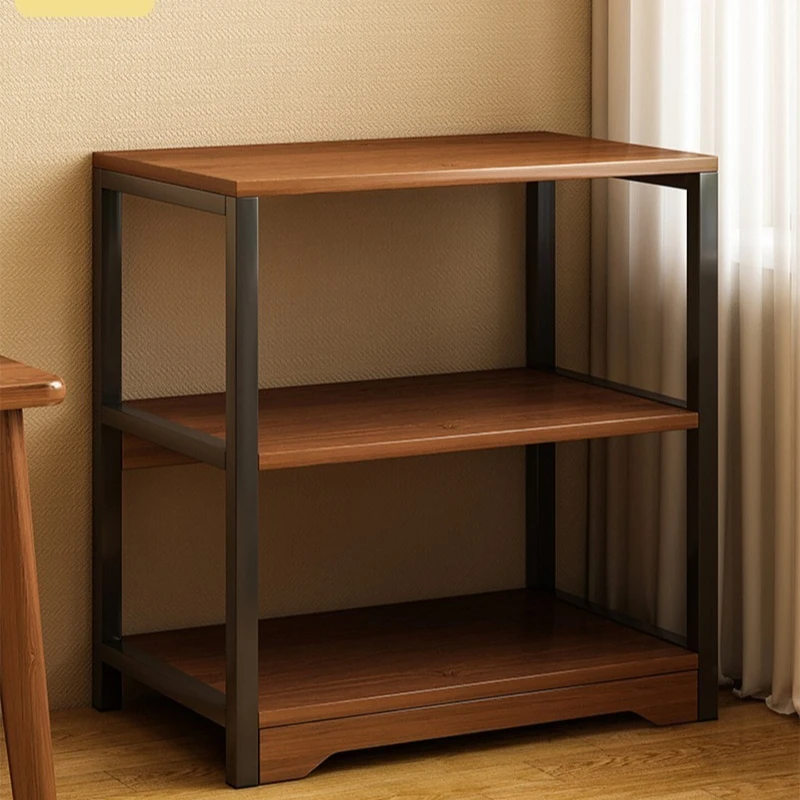 

Multi Tier Bookshelf Floor Standing Storage Organizer Small Simple Low Bookcase for Office Corner Desk Side Display Rack