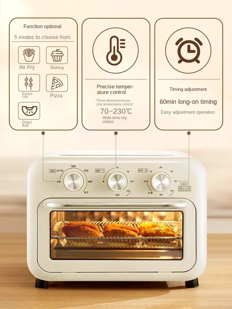 Oven Household Air Fryer Integrated Machine Fan Oven Baking Multifunctional Electric Oven PT1210