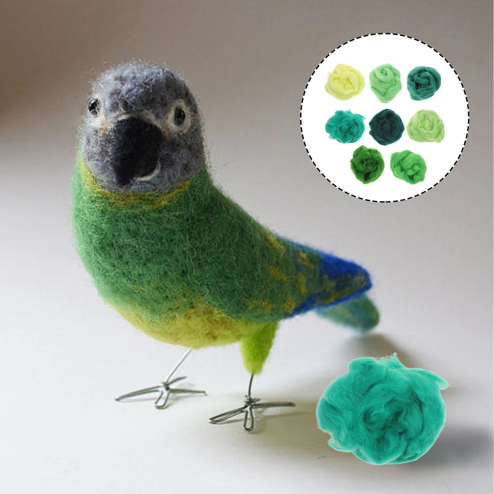 

8Pcs DIY Felting Material Vibrant Dyed Wool Perfect for Felt Suits and Creative Projects Craft Making Kit DIY Felting Set