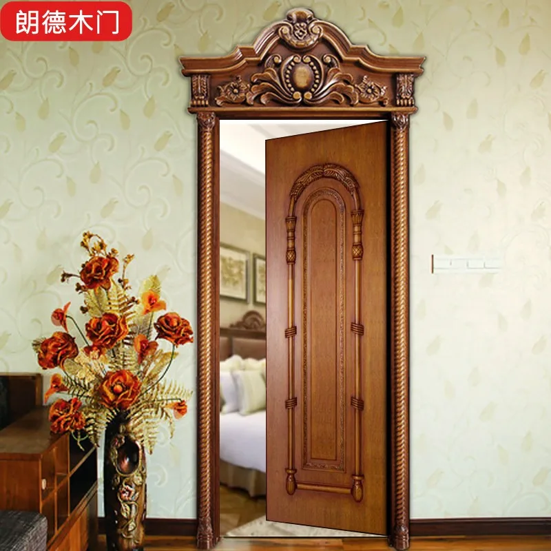American retro paint set, kitchen and bathroom, bedroom, casement glass European door head, Roman column shape, multi-layer soli