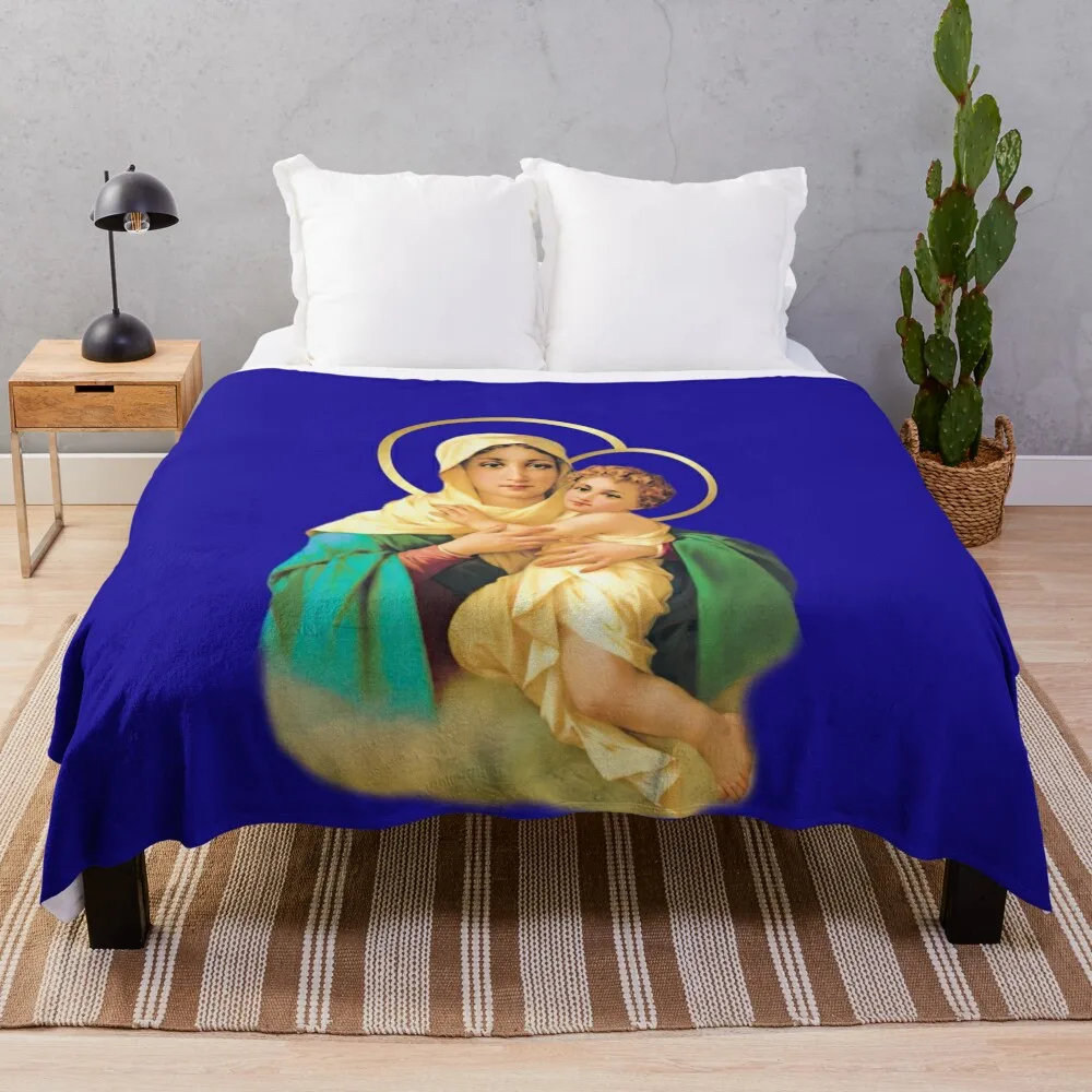 Our Lady of Schoenstatt Virgin Mary Catholic Saint 2020-020 Throw Blanket Beautifuls Luxury Blankets For Sofas Blankets