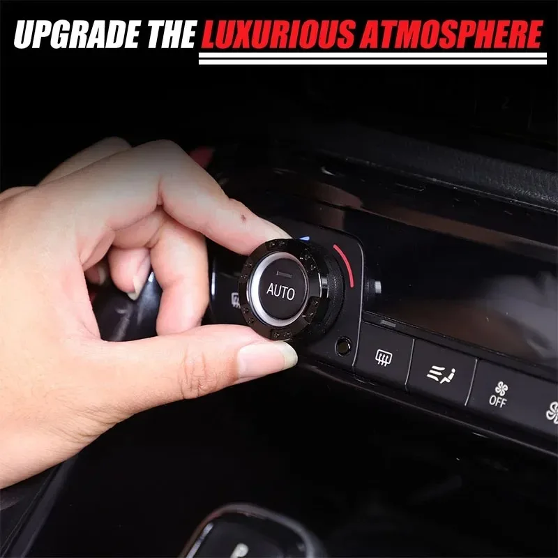 

For 2019-2026 Toyota GR Supra A90 Aluminum Alloy Black Car Air Conditioning Volume Knob Ring Cover Trim Interior Car Accessories