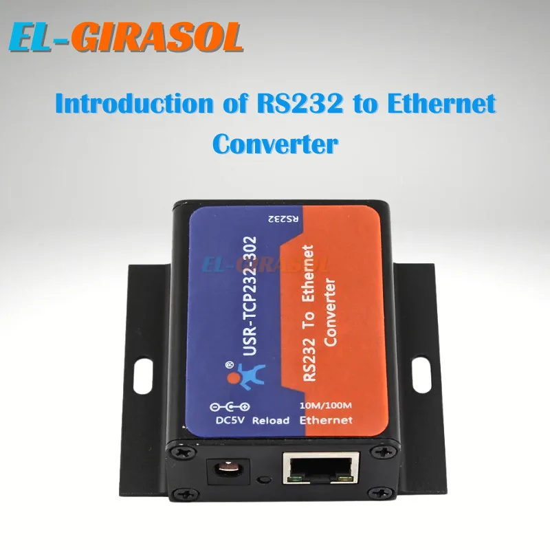 RS232 to Ethernet Converters USR-TCP232-302 RS232 to TCP IP converter Serial to Ethernet support DNS DHCP Built-in webage