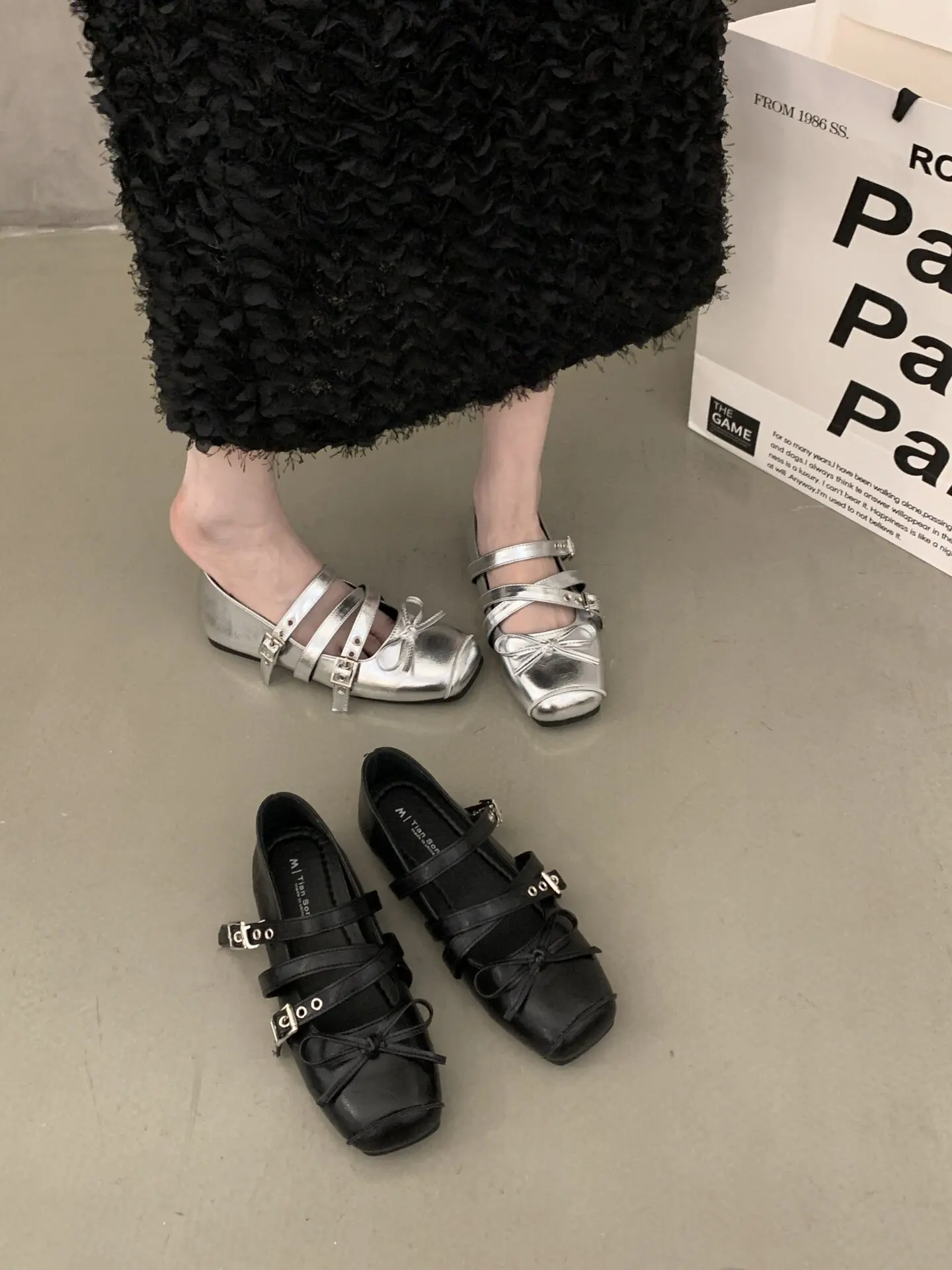 

Retro Fashion Versatile Single Shoes Women's 2026 New Spring Skirt Ballet Style Mary Jane Small Leather Shoes Casual Style Bu...