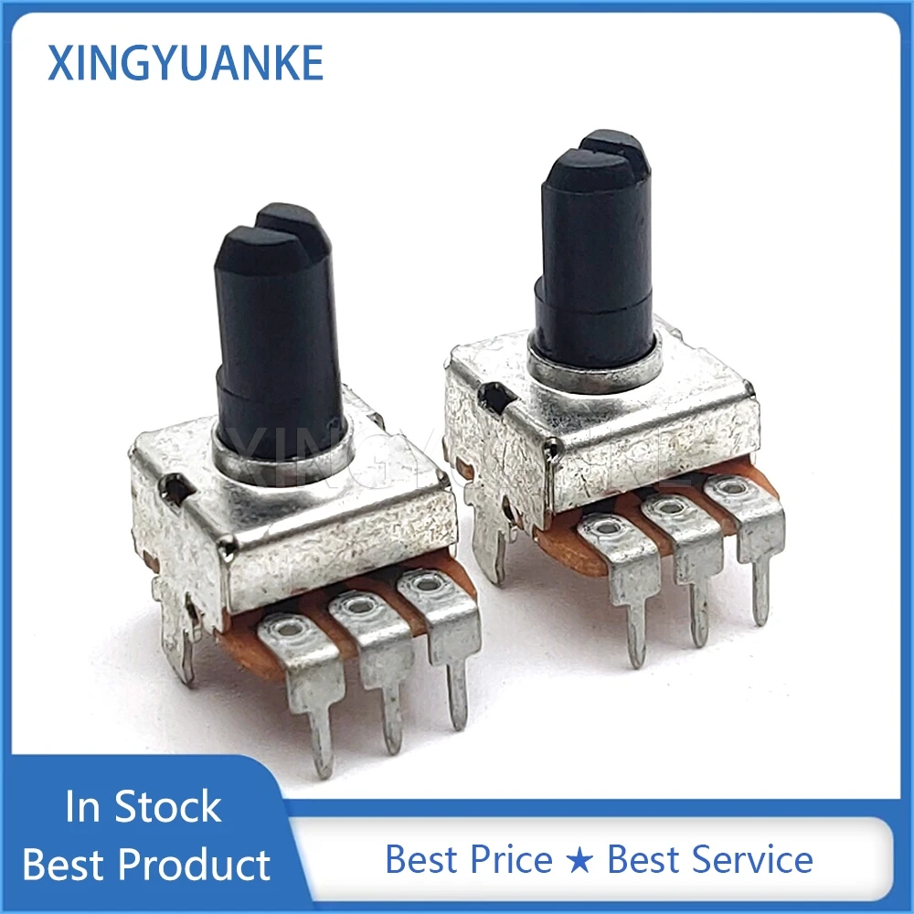 3PCS 12 Square Type B50K Single Vertical 3-Pin Audio Volume Adjustable Potentiometer D Shaft Length 13mm