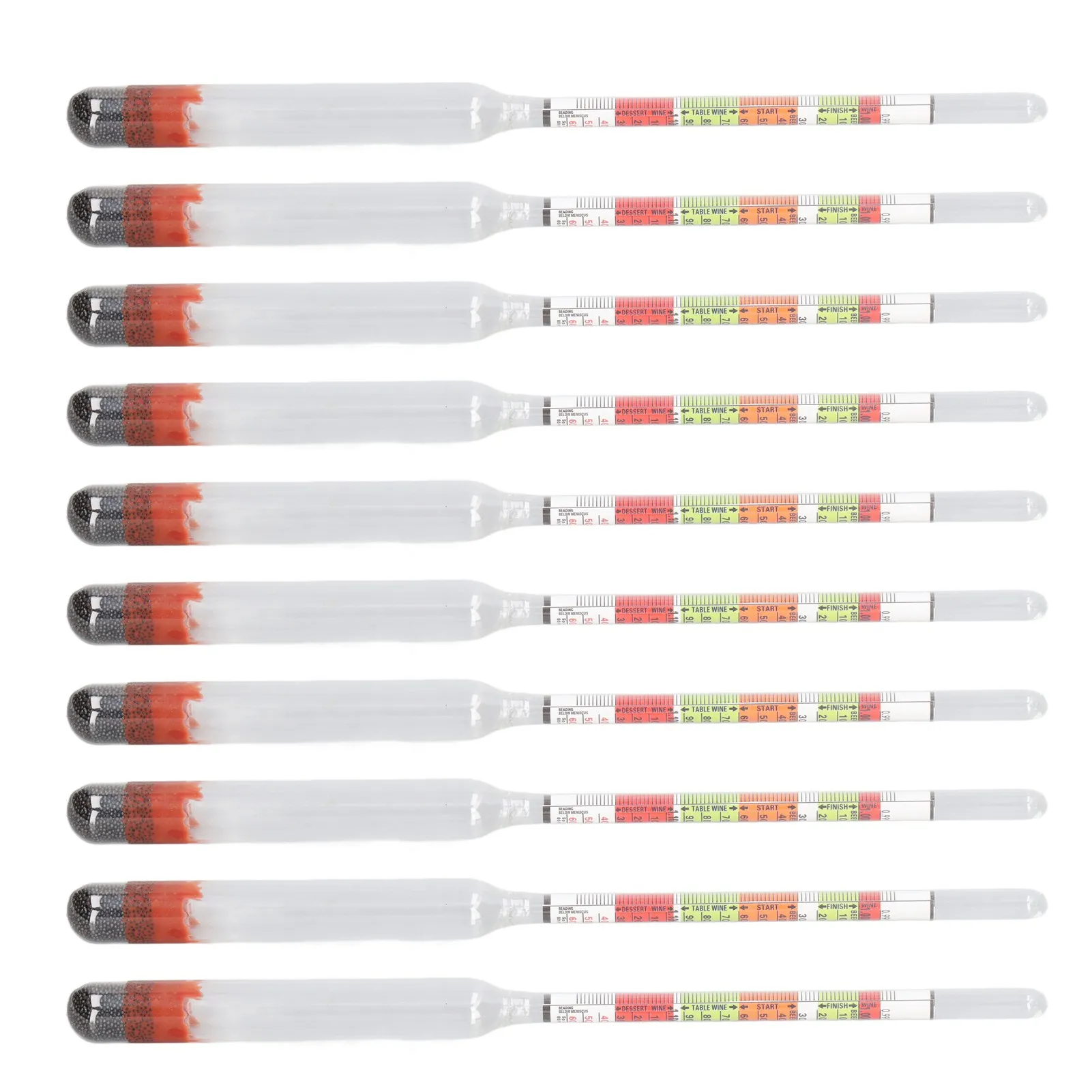 Wine Tester Easy Reading Triple Scale Wide Application High Accuracy Hydrometer Tool for Office